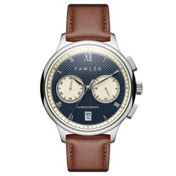 Fawler Cicero | Montre Chronographe Vintage Bleue