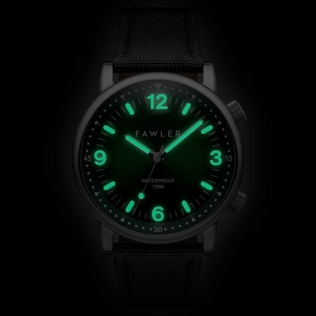 Fawler Acero | Montre De Plongée Verte En Acier Inoxydable Argenté – Image 2