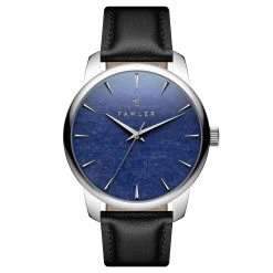 Fawler Beleza | Montre En Acier Inoxydable Argenté Avec Aventurine Bleue