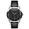 Fawler Dayton | Montre En Acier Inoxydable Argenté Avec Cadran Noir Texturé
