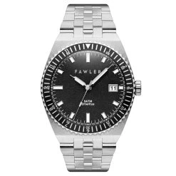 Fawler Emeritus | Montre En Acier Inoxydable Ă Lunette Noire
