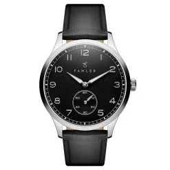 Fawler Adrien | Montre En Acier Inoxydable Et émail Noir